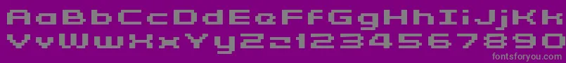 GrixelKyrou5WideBoldXtnd-Schriftart – Graue Schriften auf violettem Hintergrund