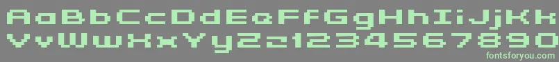 GrixelKyrou5WideBoldXtnd-fontti – vihreät fontit harmaalla taustalla
