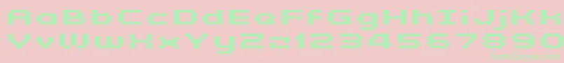 Fonte GrixelKyrou5WideBoldXtnd – fontes verdes em um fundo rosa