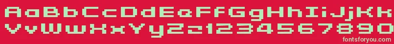 GrixelKyrou5WideBoldXtnd Font – Green Fonts on Red Background