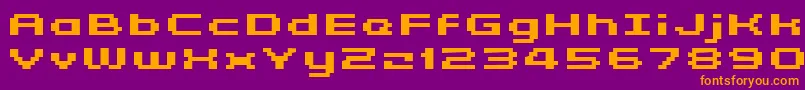 Шрифт GrixelKyrou5WideBoldXtnd – оранжевые шрифты на фиолетовом фоне