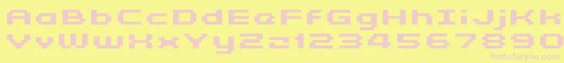 GrixelKyrou5WideBoldXtnd Font – Pink Fonts on Yellow Background