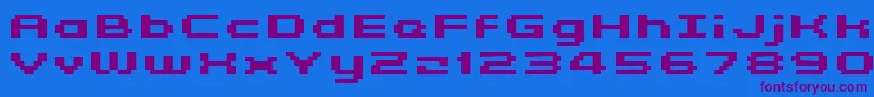 GrixelKyrou5WideBoldXtnd Font – Purple Fonts on Blue Background