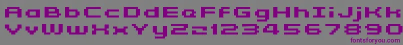 GrixelKyrou5WideBoldXtnd Font – Purple Fonts on Gray Background