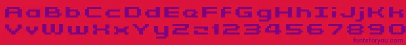 GrixelKyrou5WideBoldXtnd Font – Purple Fonts on Red Background