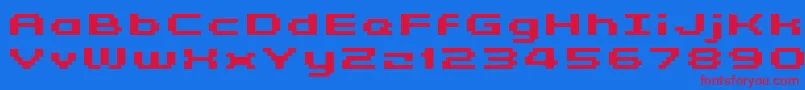 GrixelKyrou5WideBoldXtnd Font – Red Fonts on Blue Background