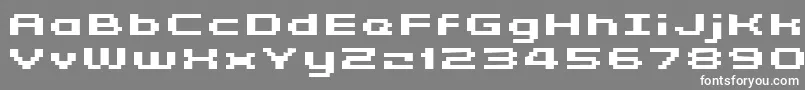 GrixelKyrou5WideBoldXtnd Font – White Fonts on Gray Background