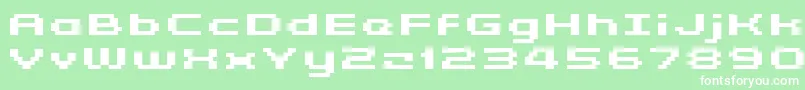 GrixelKyrou5WideBoldXtnd Font – White Fonts on Green Background