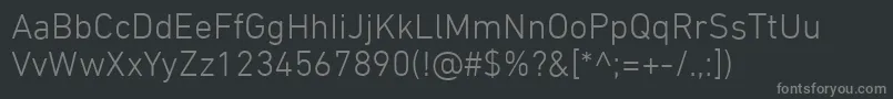 Шрифт DinNextLtArabicLight – серые шрифты на чёрном фоне