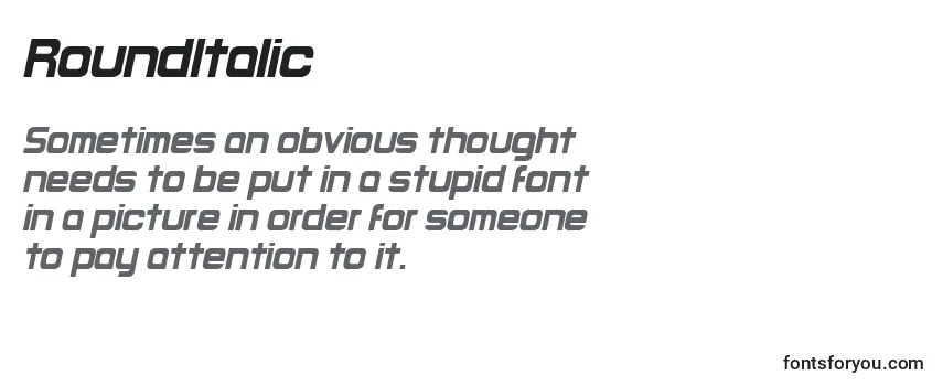 Review of the RoundItalic Font