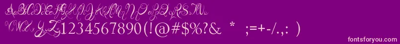 TeaspoonDisplay Font – Pink Fonts on Purple Background