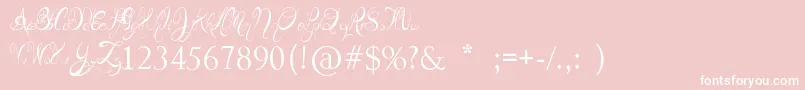 TeaspoonDisplay Font – White Fonts on Pink Background