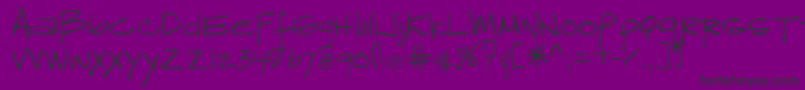 Reprobate-Schriftart – Schwarze Schriften auf violettem Hintergrund