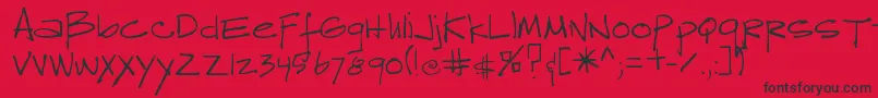 Reprobate Font – Black Fonts on Red Background