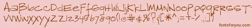 fuente Reprobate – Fuentes Marrones Sobre Fondo Rosa