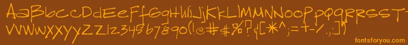 Шрифт Reprobate – оранжевые шрифты на коричневом фоне