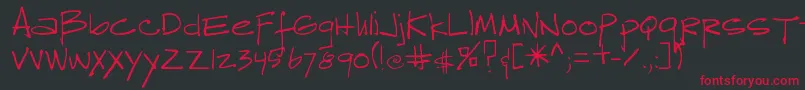Reprobate Font – Red Fonts on Black Background