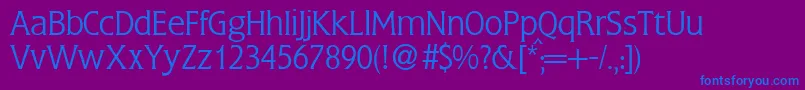 FlaglightdbNormal Font – Blue Fonts on Purple Background