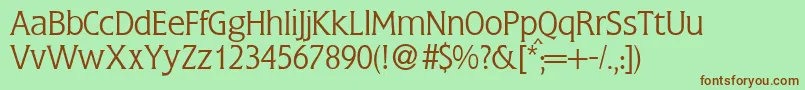 FlaglightdbNormal Font – Brown Fonts on Green Background