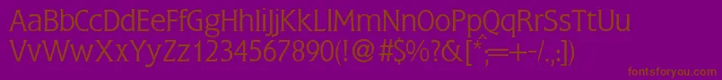 FlaglightdbNormal Font – Brown Fonts on Purple Background