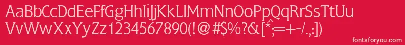 FlaglightdbNormal Font – Pink Fonts on Red Background
