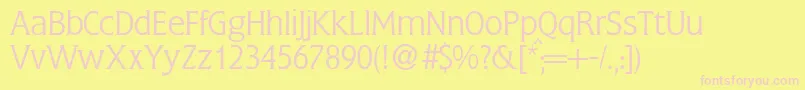 FlaglightdbNormal Font – Pink Fonts on Yellow Background