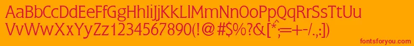 FlaglightdbNormal Font – Red Fonts on Orange Background