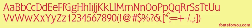 FlaglightdbNormal Font – Red Fonts on Yellow Background