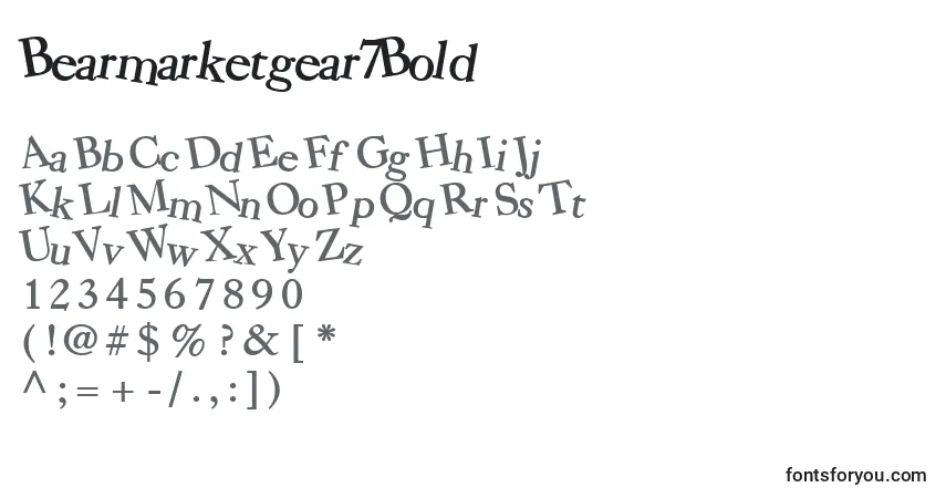 Schriftart Bearmarketgear7Bold – Alphabet, Zahlen, spezielle Symbole