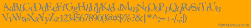 Bearmarketgear7Bold-Schriftart – Graue Schriften auf orangefarbenem Hintergrund