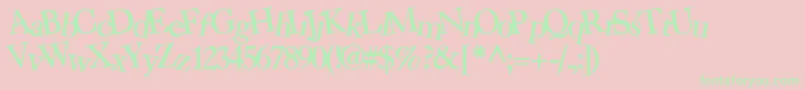 Bearmarketgear7Bold-Schriftart – Grüne Schriften auf rosa Hintergrund