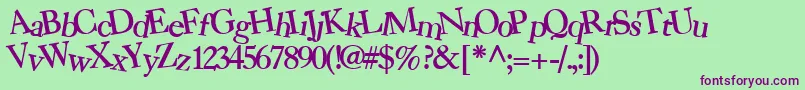 Bearmarketgear7Bold Font – Purple Fonts on Green Background