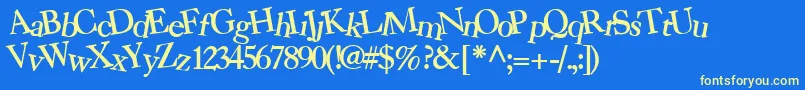 Bearmarketgear7Bold Font – Yellow Fonts on Blue Background