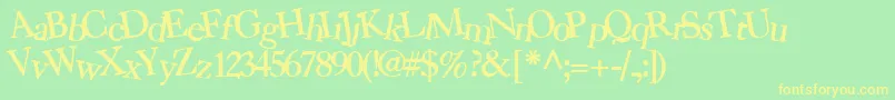 Bearmarketgear7Bold Font – Yellow Fonts on Green Background