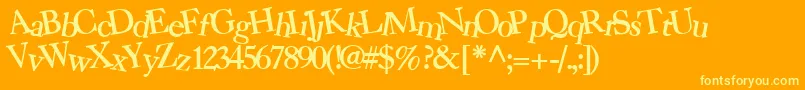 Bearmarketgear7Bold Font – Yellow Fonts on Orange Background