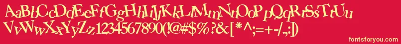 Bearmarketgear7Bold Font – Yellow Fonts on Red Background