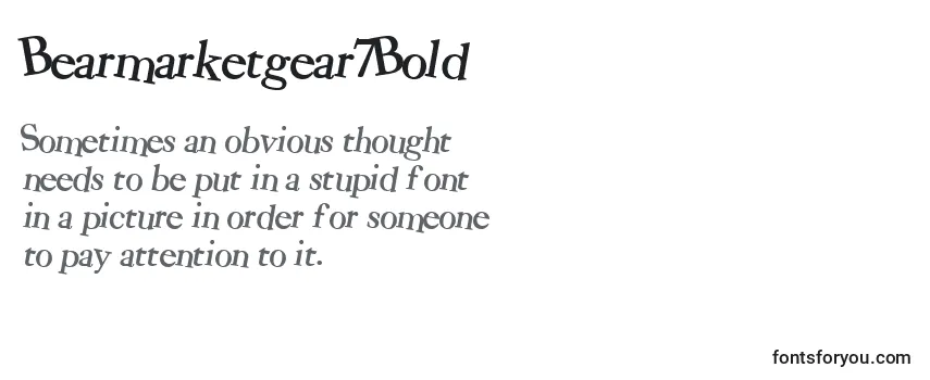 Bearmarketgear7Bold Font