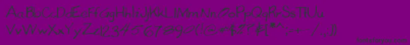 Lehn060 Font – Black Fonts on Purple Background