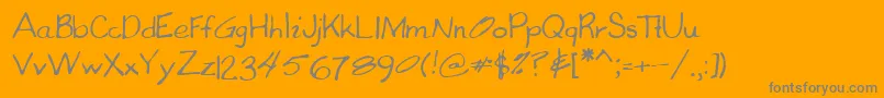 Lehn060-Schriftart – Graue Schriften auf orangefarbenem Hintergrund