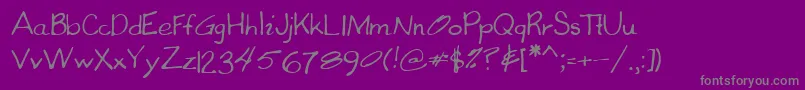 Lehn060-Schriftart – Graue Schriften auf violettem Hintergrund