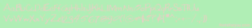 Lehn060 Font – Pink Fonts on Green Background