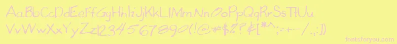Шрифт Lehn060 – розовые шрифты на жёлтом фоне