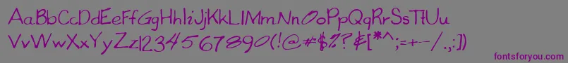 Lehn060 Font – Purple Fonts on Gray Background