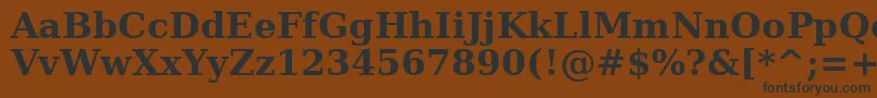 Шрифт DejavuSerifBold – чёрные шрифты на коричневом фоне