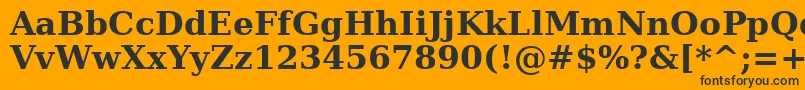 DejavuSerifBold-Schriftart – Schwarze Schriften auf orangefarbenem Hintergrund
