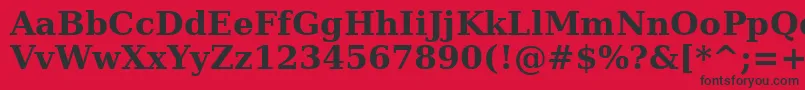 Saiba mais sobre a fonte DejavuSerifBold Fonte DejavuSerifBold – fontes pretas em um fundo vermelho
