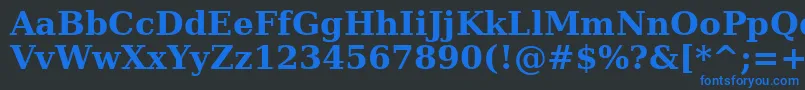 Шрифт DejavuSerifBold – синие шрифты на чёрном фоне