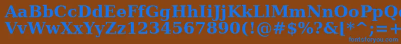 DejavuSerifBold Font – Blue Fonts on Brown Background