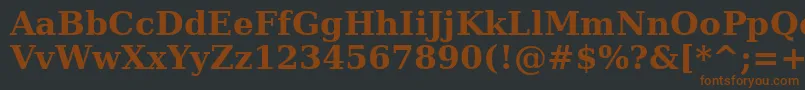 Шрифт DejavuSerifBold – коричневые шрифты на чёрном фоне