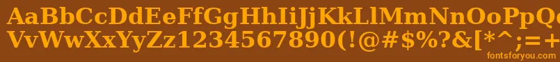 DejavuSerifBold Font – Orange Fonts on Brown Background